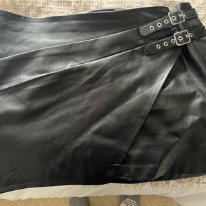 leather mini skirt